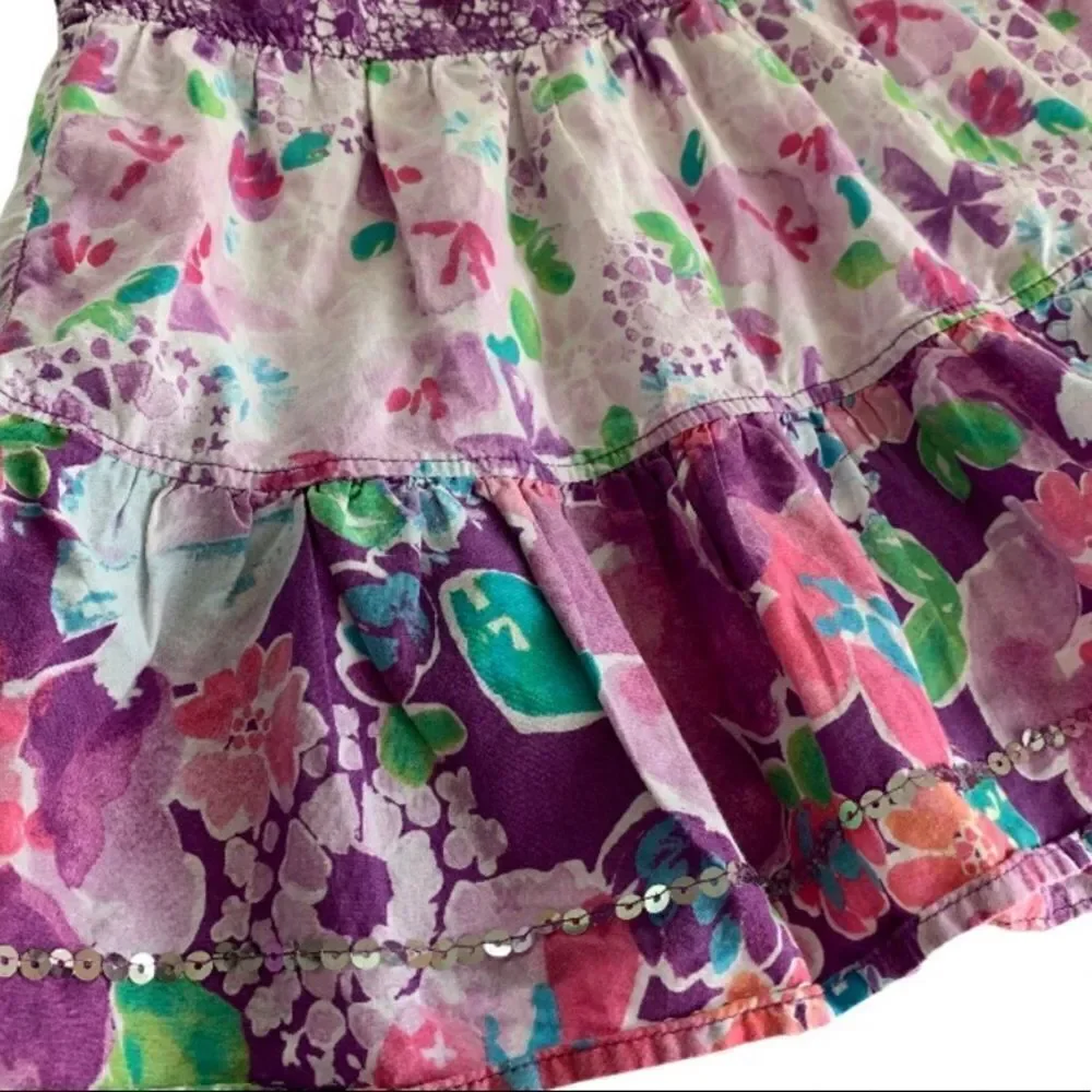 The Children’s Place Floral Tiered Sequin Skirt